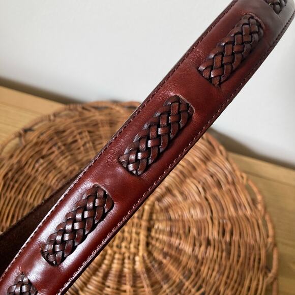 Vintage Brighton 90s Braided Chestnut Leather Women’s 34 Western